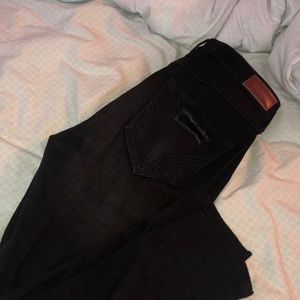 hollister black distressed jeans